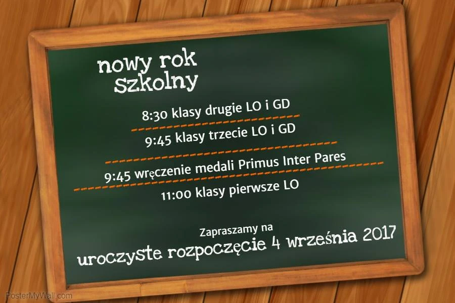 Nowy rok szkolny
