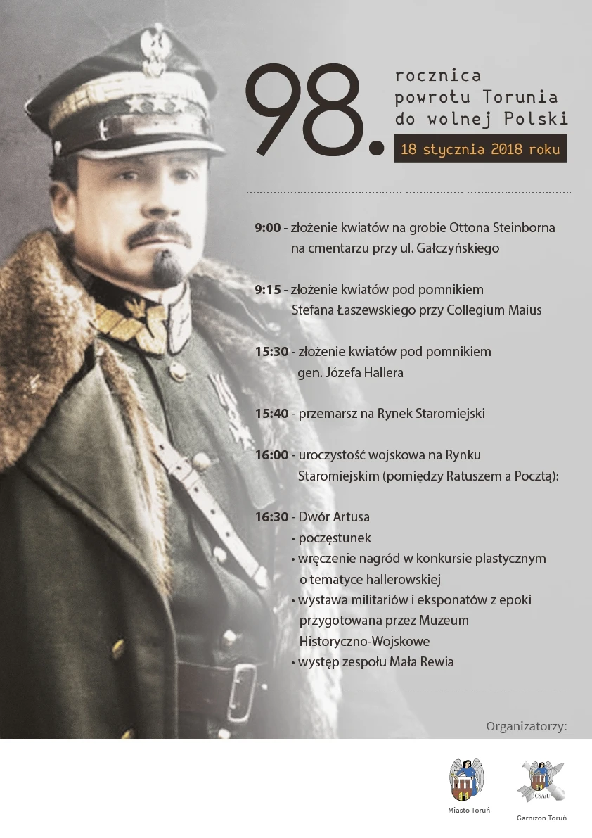 98 rocznica powrotu Torunia do wolnej Polski