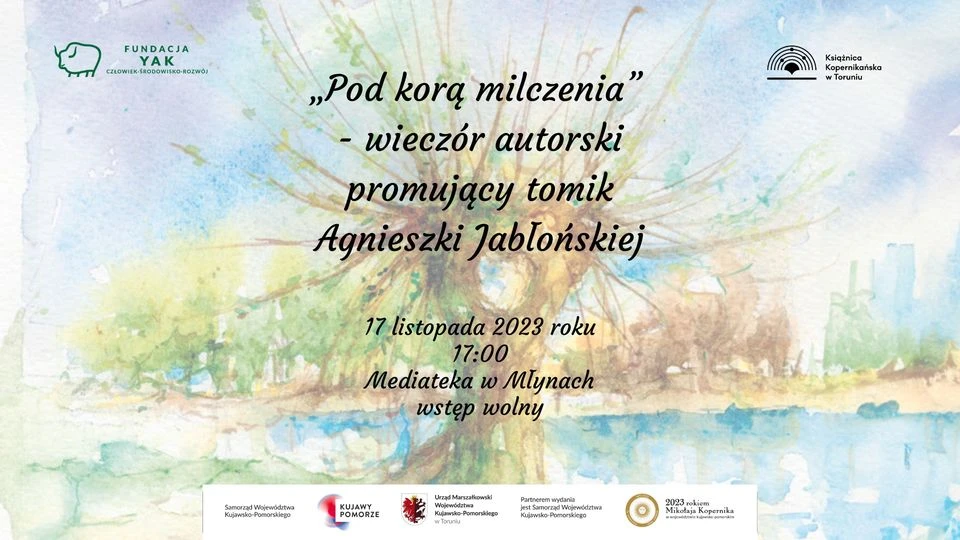 17 LISTOPADA: Pod korą milczenia. Wieczór poetycki Agnieszki Jabłońskiej