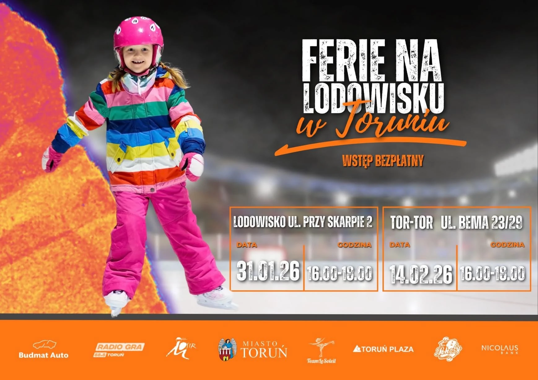 FERIE NA START! Zapraszamy na wielką imprezę na lodowisku